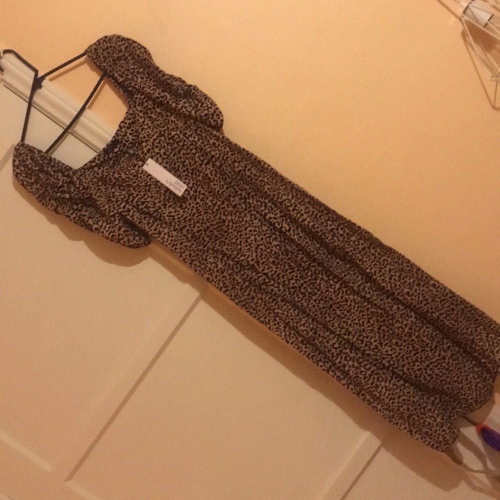 NWOT Leopard Print Midi Tea dress/ UK12/US8 - Picture 7 of 12